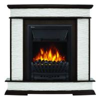 Портал Firelight Scala Classic камень сланец скалистый белый, шпон тёмный дуб