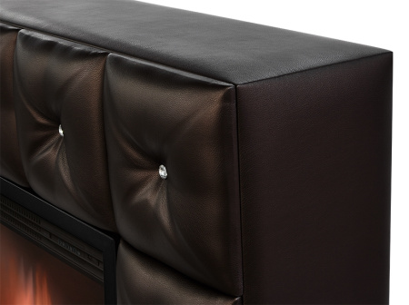 Каминокомплект: Очаг Electrolux EFP/P-3020LS с порталом Firelight Crystal 30 тёмная экокожа