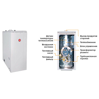 Котёл дизельный напольный двухконтурный KITURAMI TURBO-17