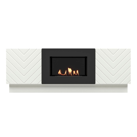 Тумба с биокамином Firelight BFP/P-1400V белая